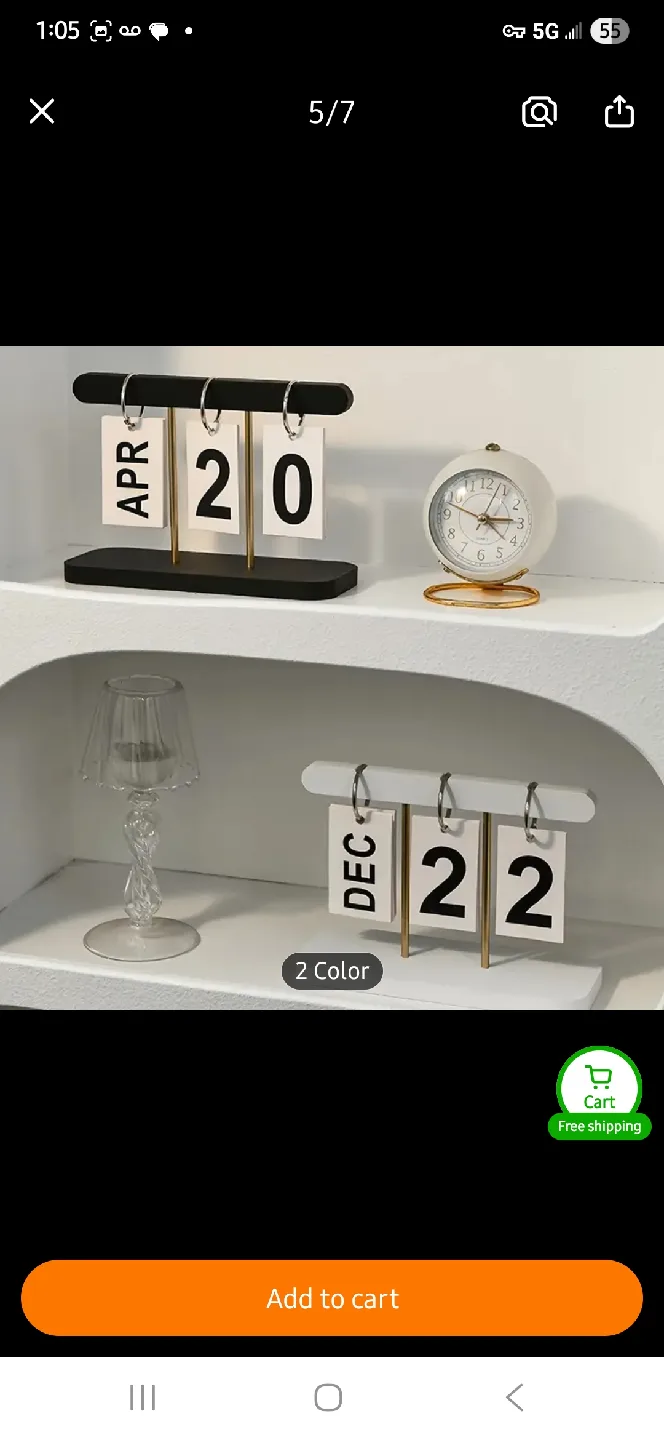 New Black Perpetual Flip Calendar 📅 image indicator(4)