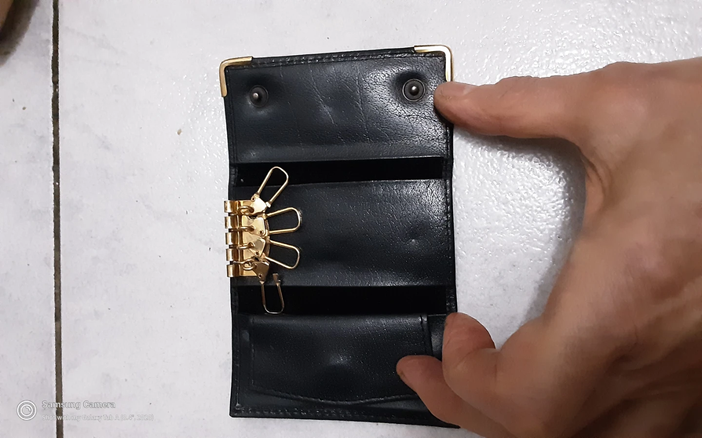 Black Leather Key Holder