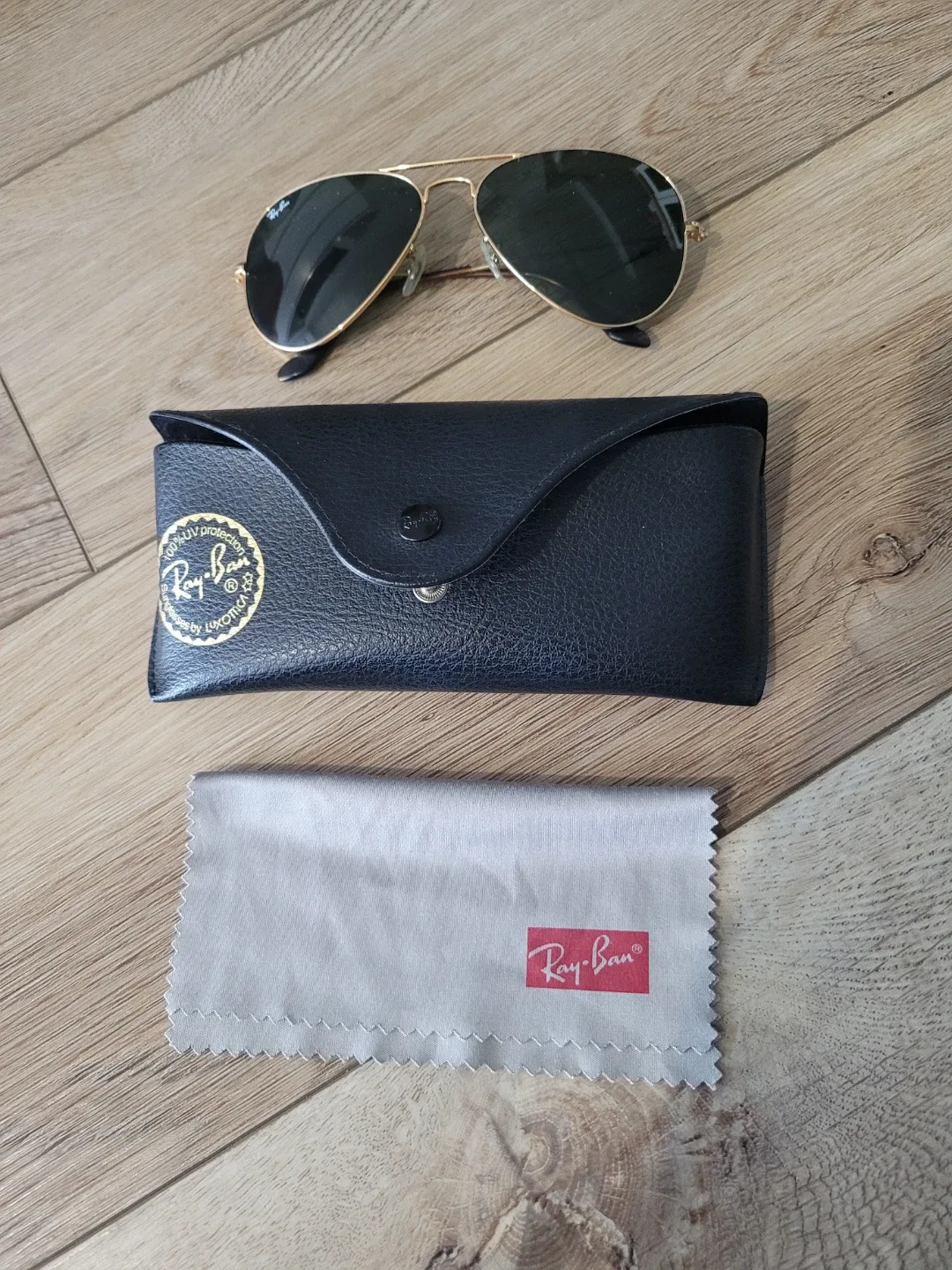 [Ray-Ban] Aviator Sunglasses with Case & Cloth