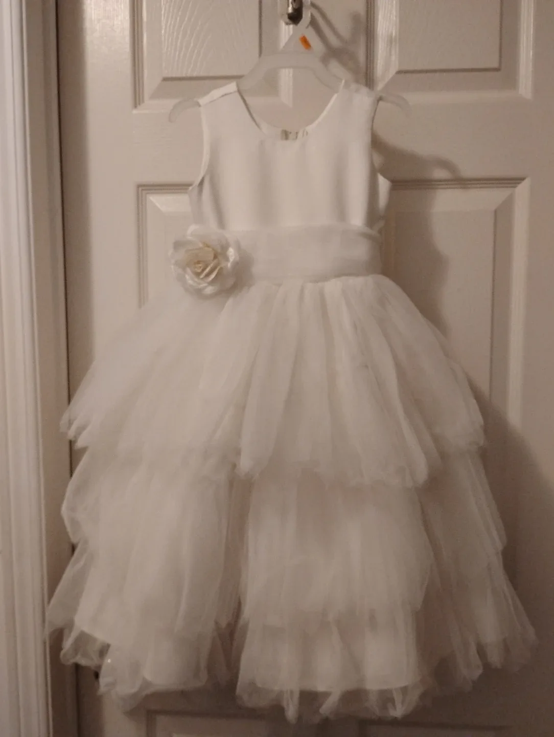 White Tulle Flower Girl Dress