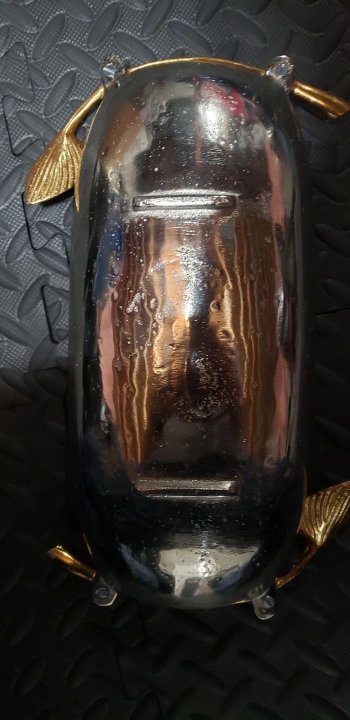 Decorative Metal Tray with Gold Accents - photo 5