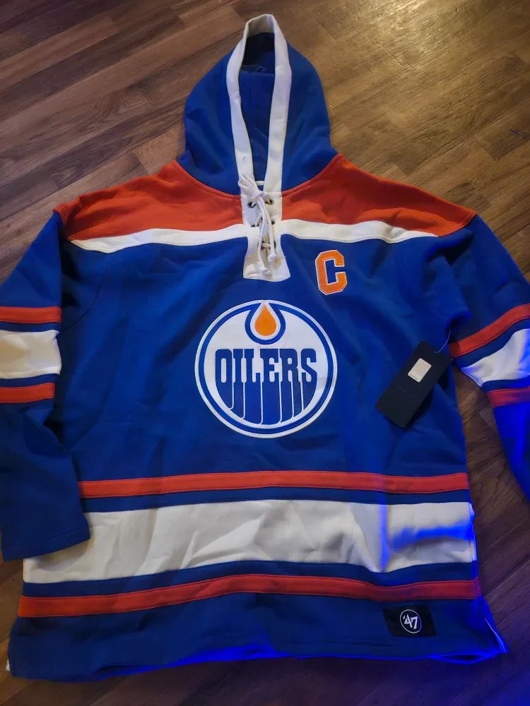 Edmonton Oilers MCDAVID Hockey Lace-Up Hoodie