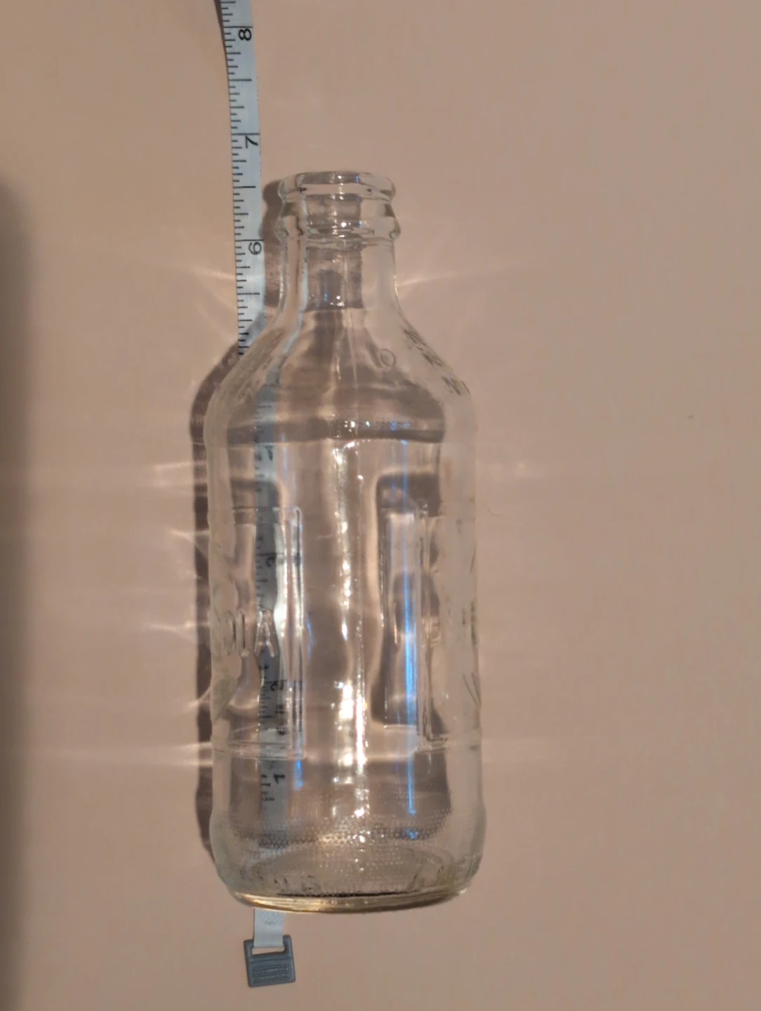 Vintage Pepsi-Cola Clear Glass Bottle