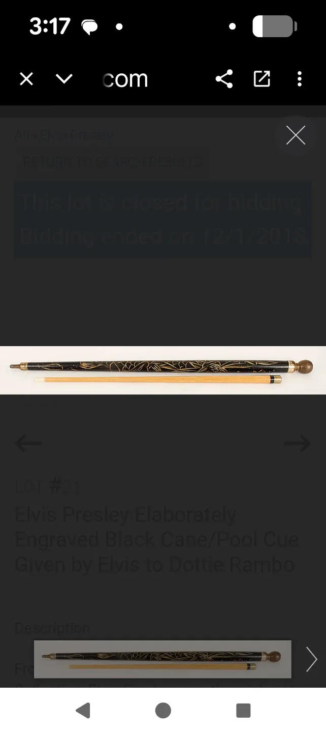 Vintage Black Walking Stick/Pool Cue #Cleanout