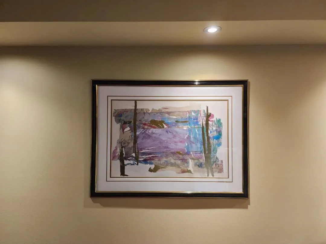 An abstract mixed-media artwork housed image indicator(2)