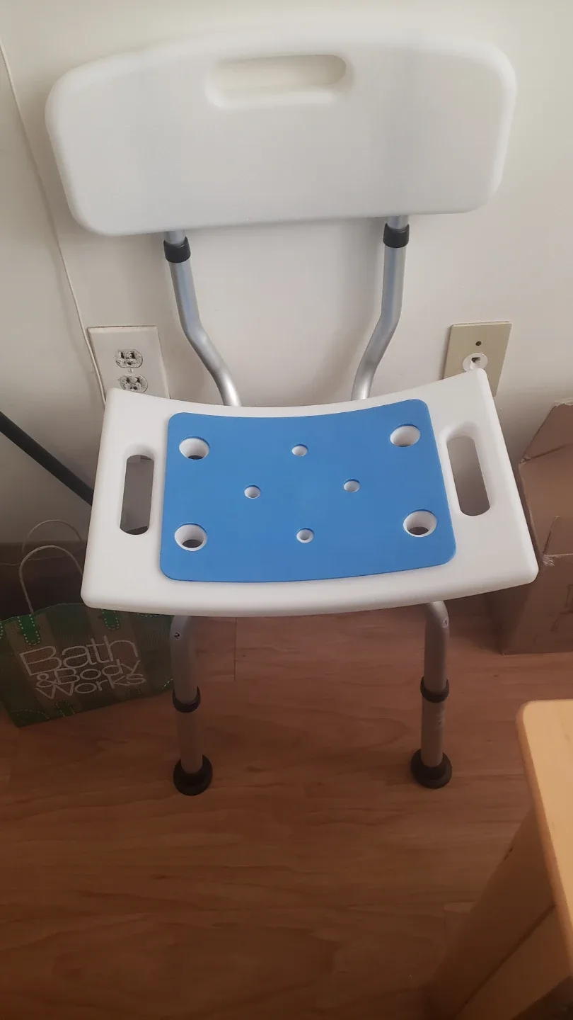 Adjustable Bath and Shower Chair with Backrest