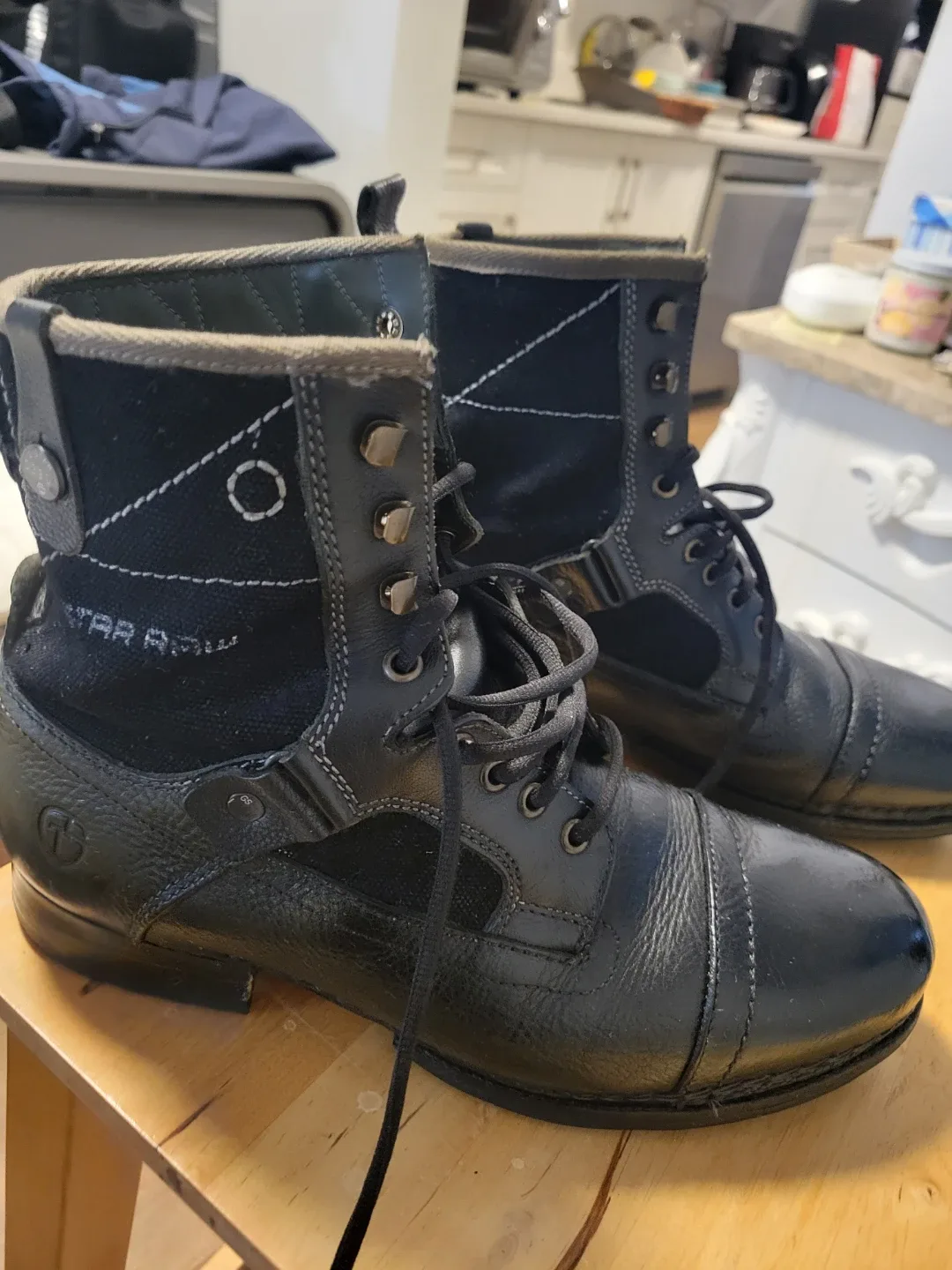 G-Star RAW Black Leather Boots image indicator(3)