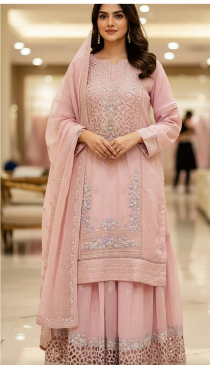 Beautiful 3 pcs Gharara set - photo 4