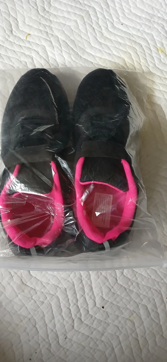 Brand new Black & Rose Red Kids Sneakers - Size 6.5 - photo 3