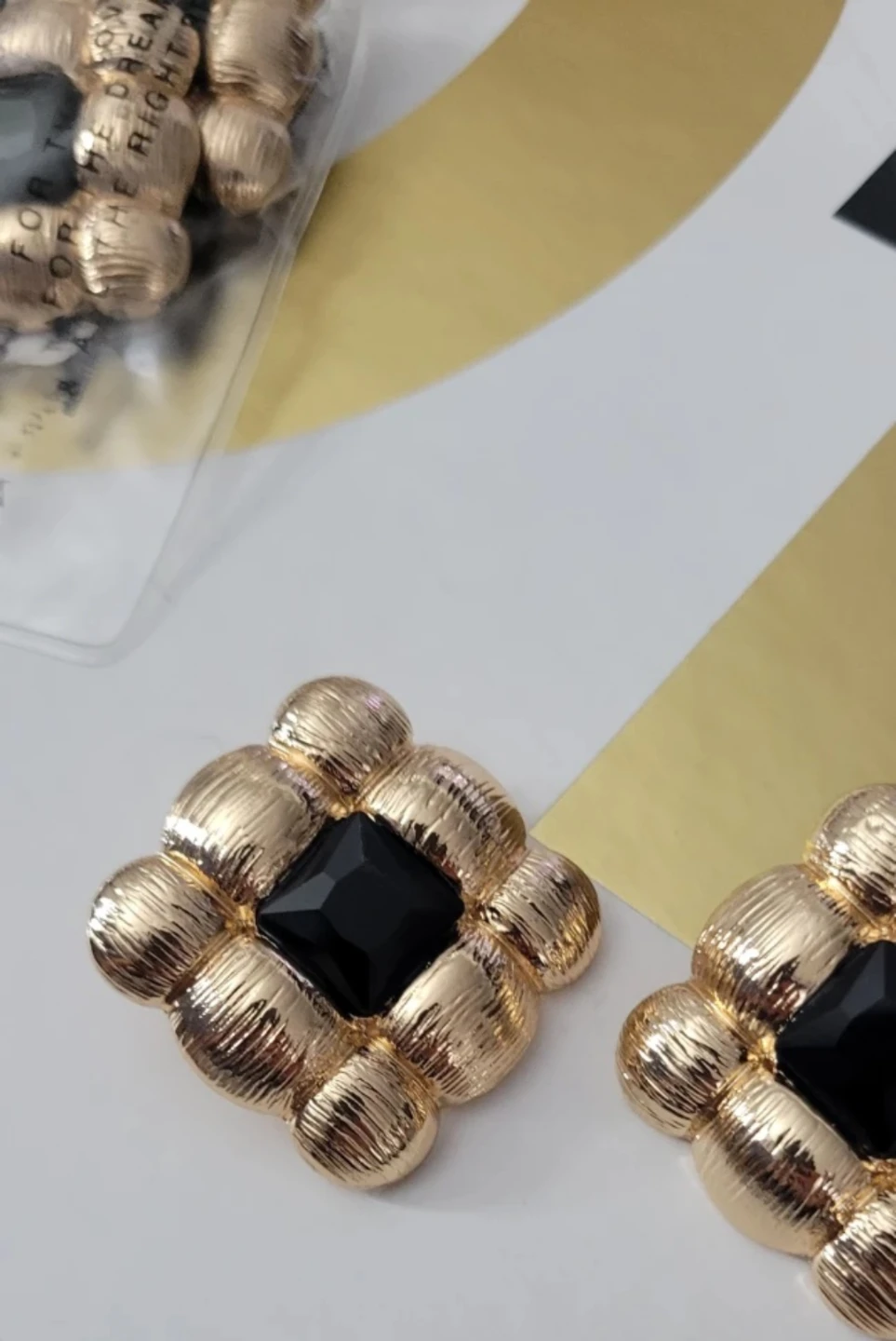 8 Other Reasons Lady Earrings - Gold & Black - photo 2