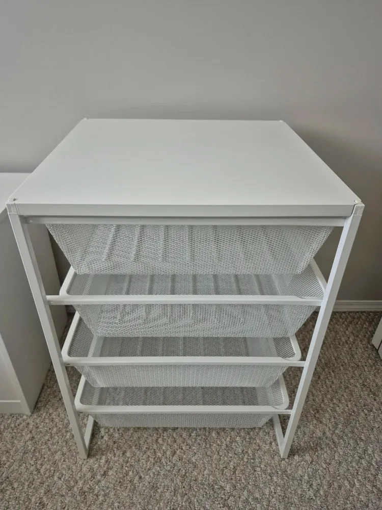 IKEA Jonaxel Frame with Mesh Baskets - White