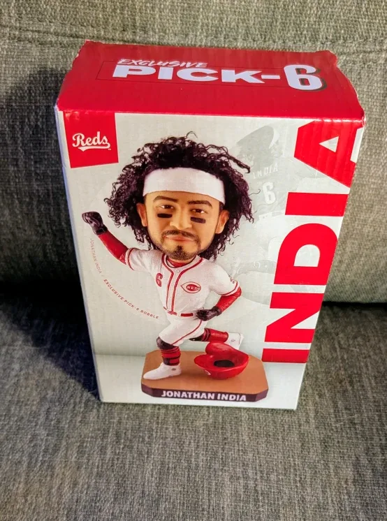Brand New Jonathan India Reds Bobblehead, Exclusive Pick-6