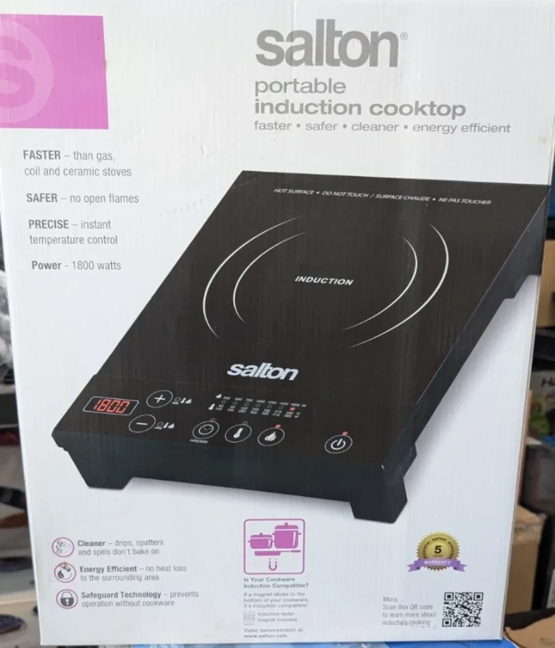 Salton Portable Induction Cooktop - New! image indicator(2)