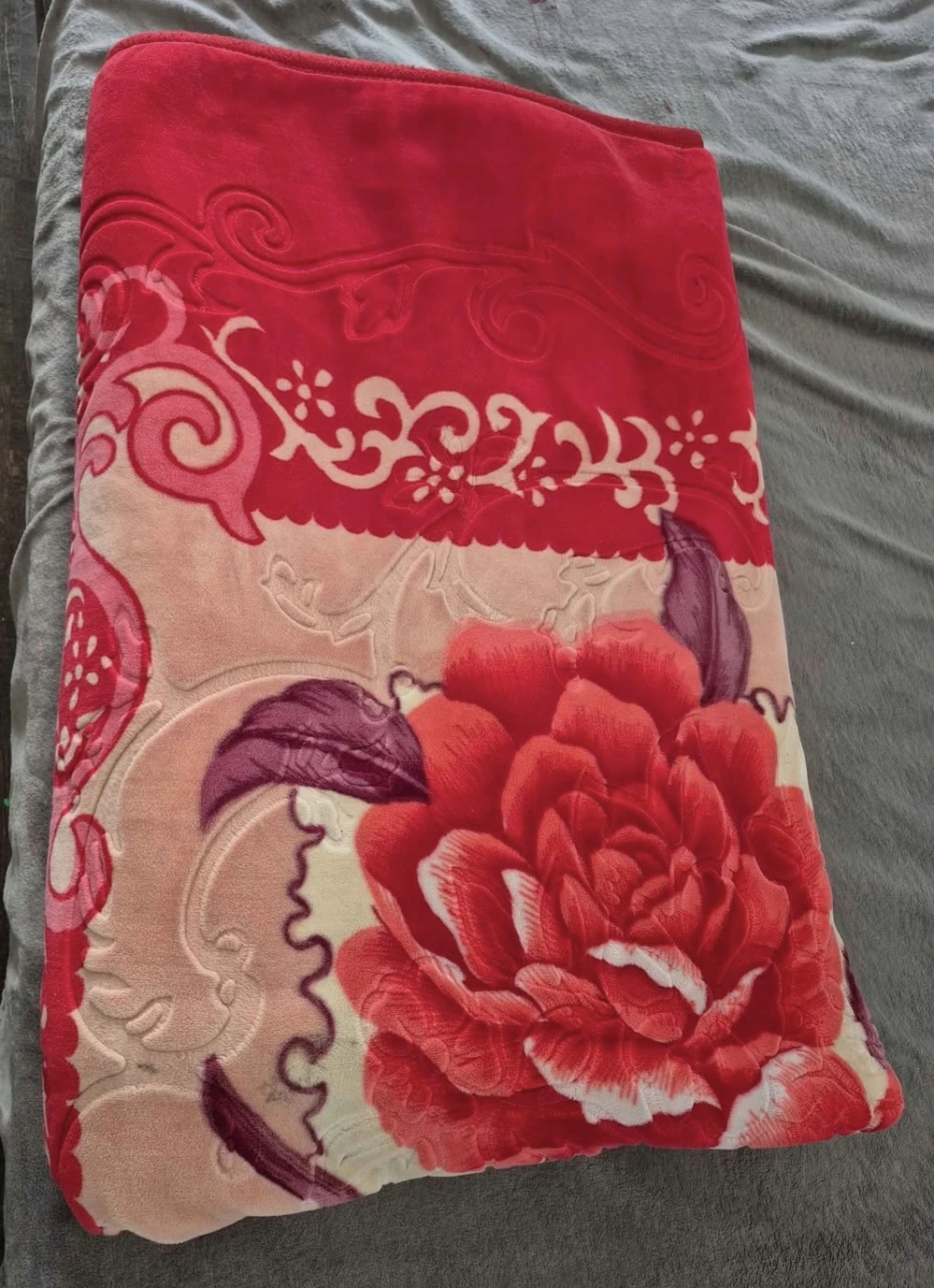 Red Floral Blanket