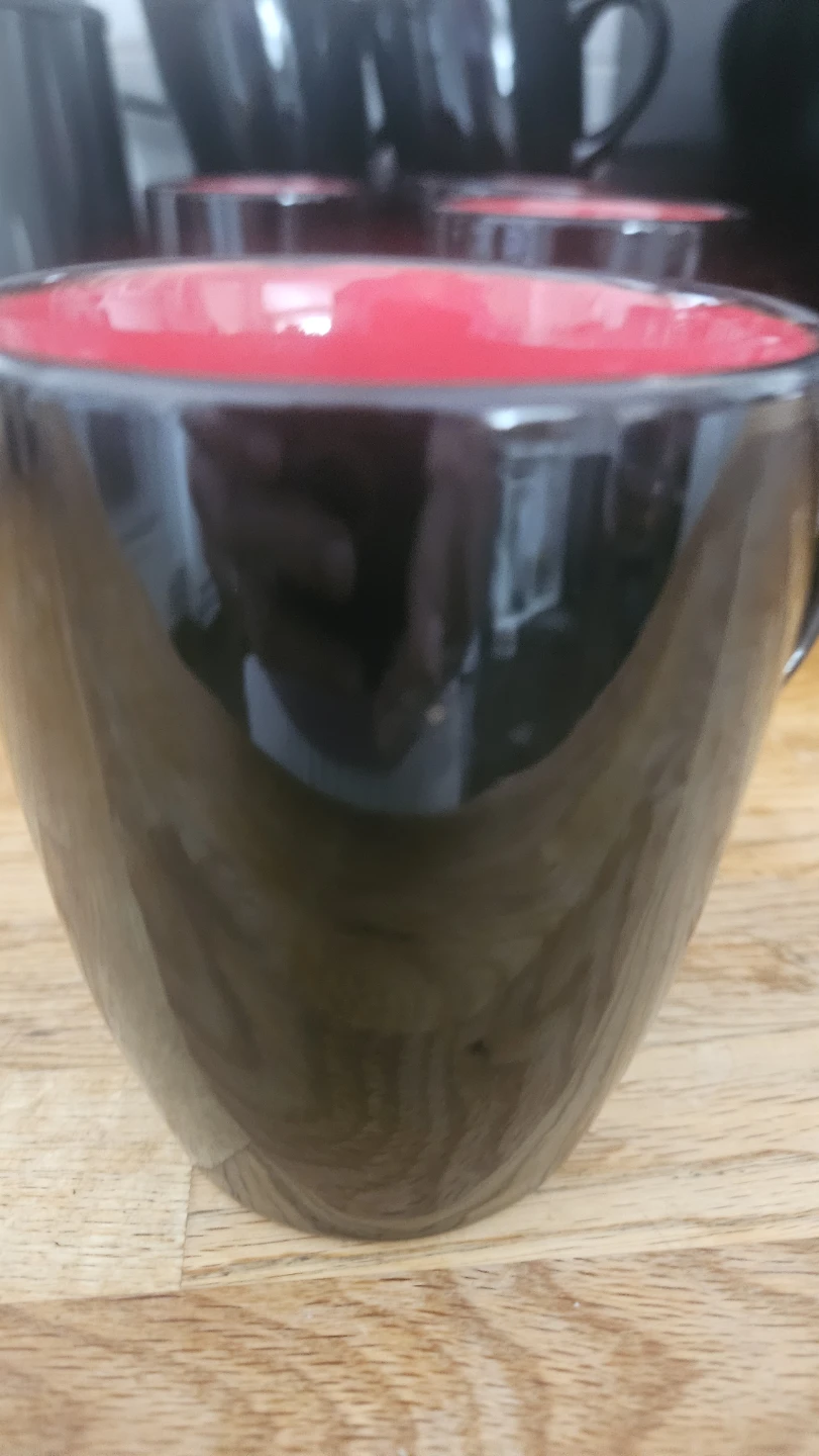 Set of 8 Black & Red Mugs - photo 2