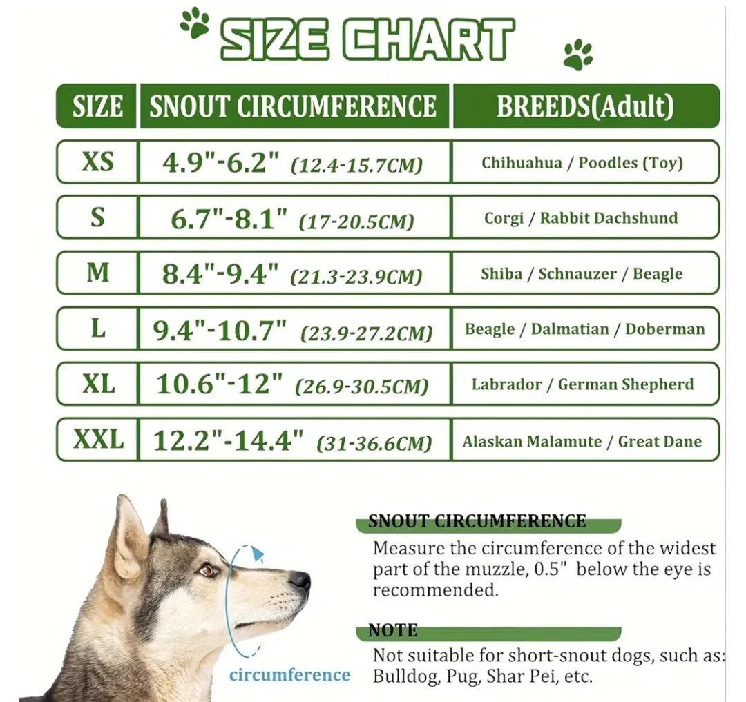 Dog Muzzle, Size M and XL image indicator(5)