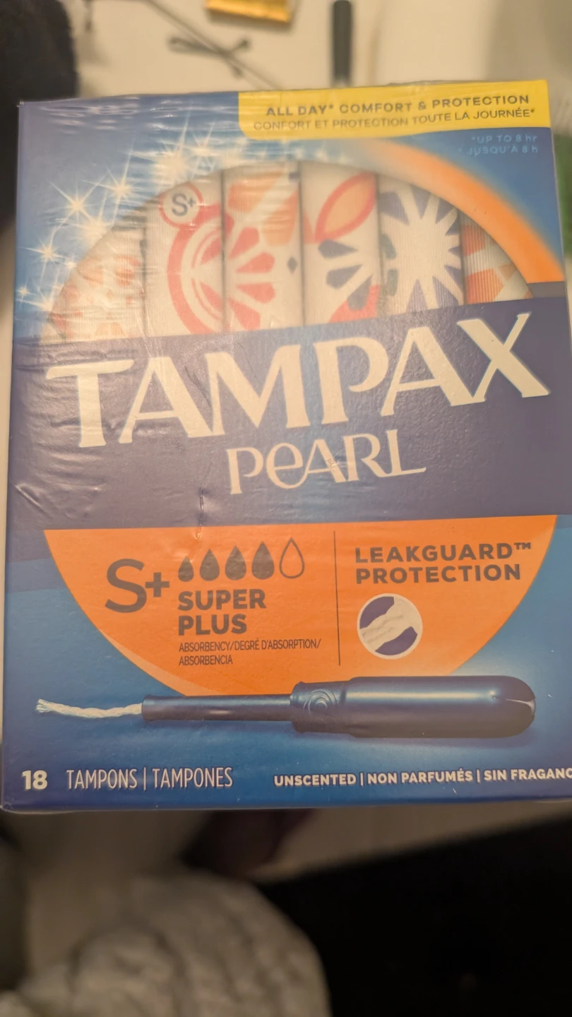 Tampax Pearl S+ Tampons, 18 count