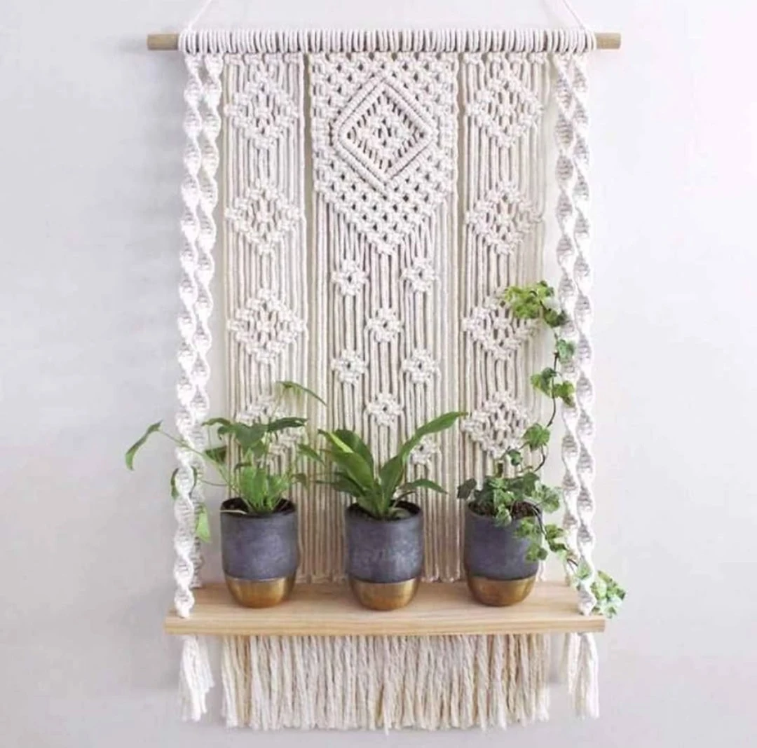 Macrame Wall Hanging Shelf
