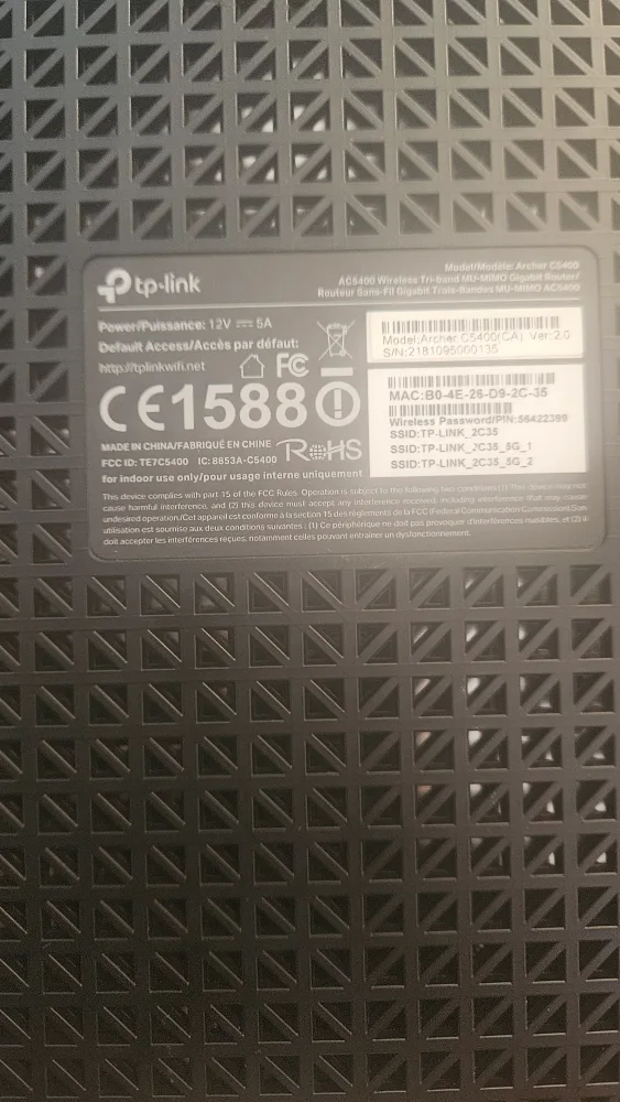 TP-Link Archer C5400 Wireless Tri-Band Router image indicator(3)