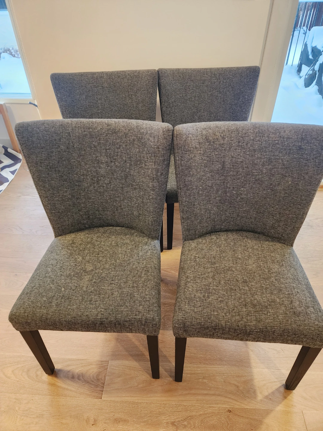 Six Grey Upholstered Dining Chair - photo 3