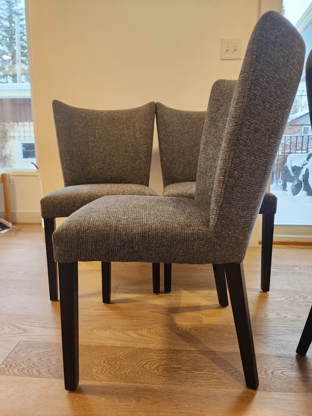 Six Grey Upholstered Dining Chair - photo 4