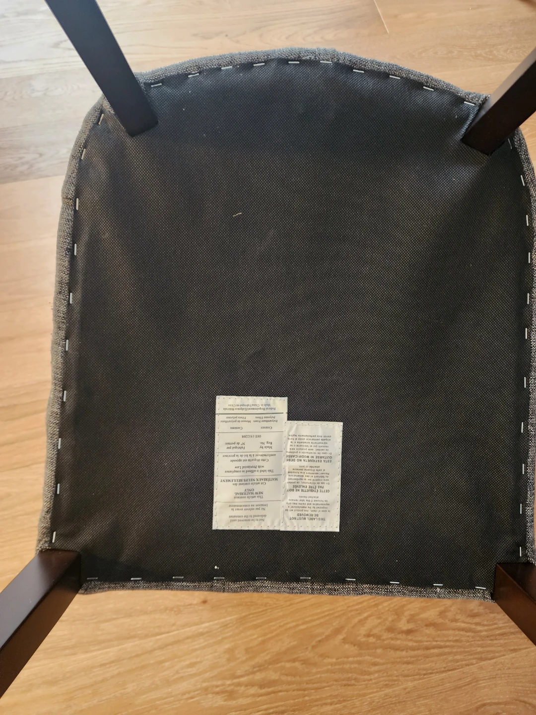 Six Grey Upholstered Dining Chair - photo 5