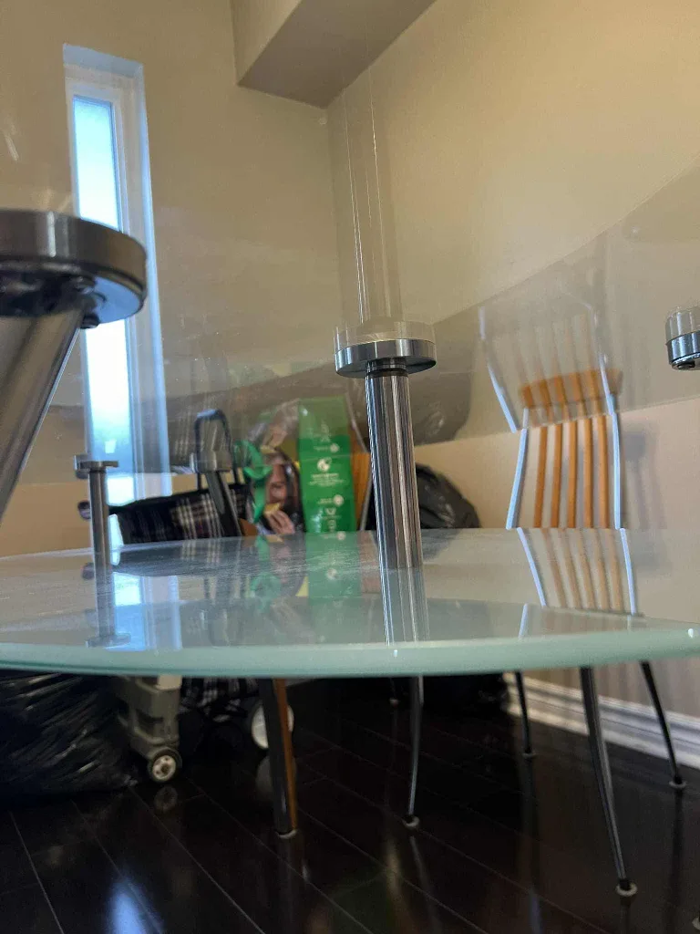 Glass Top Dining Table only table no CHAIR.