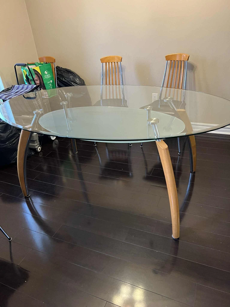 Glass Top Dining Table only table no CHAIR. - photo 4
