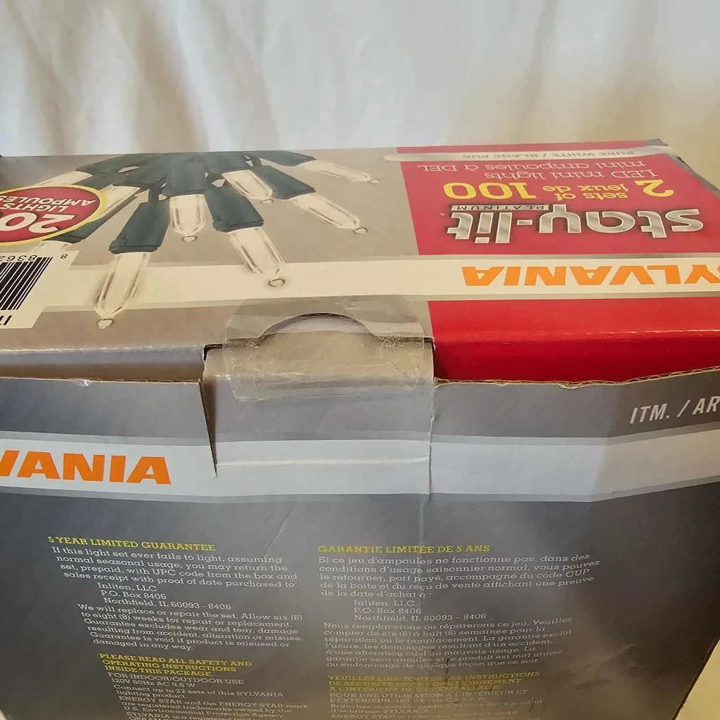 Pure White Sylvanna Stay-Lit Platinum LED Mini Lights image indicator(10)