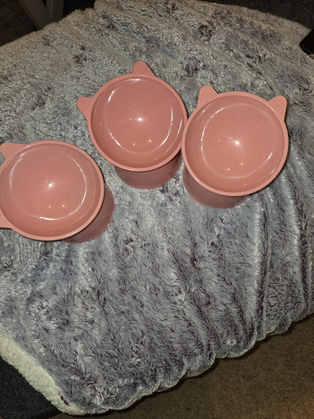 Pink Cat Ear Bowls - Set of 3