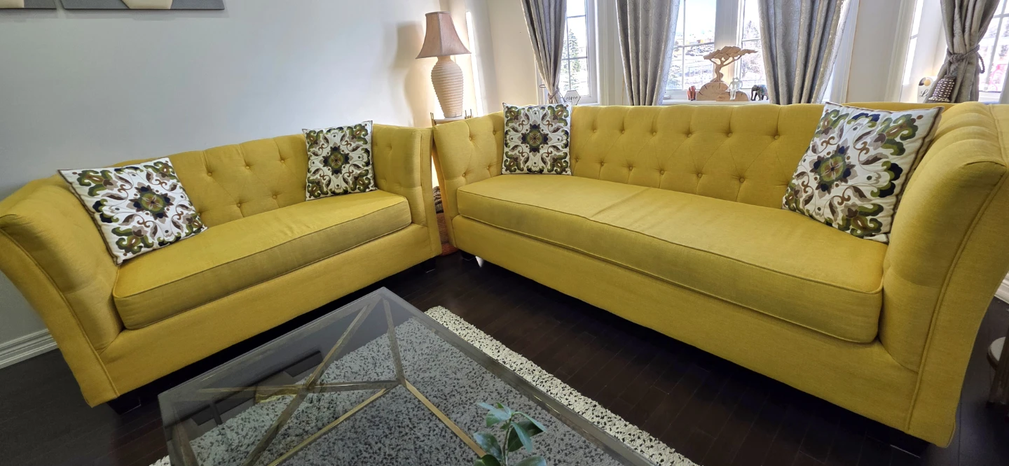 Yellow Sofa Set - photo 4