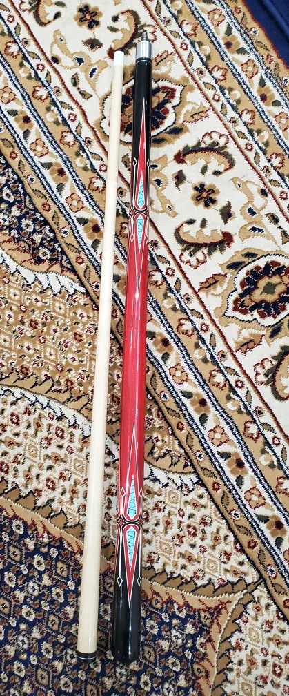 Billiard Cue Stick, Red/Black