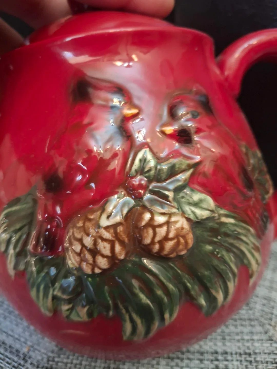 Red Cardinal Teapot - Food Safe image indicator(6)