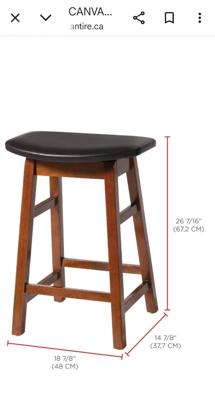 Set of 2 Counter Height Swivel Stools- Black - photo 2