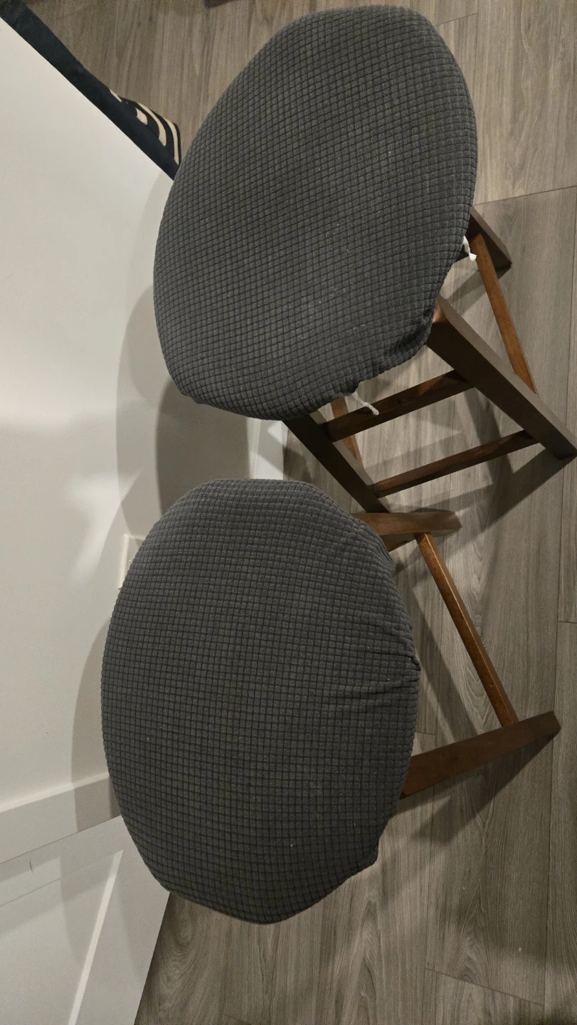 Set of 2 Counter Height Swivel Stools- Black - photo 5