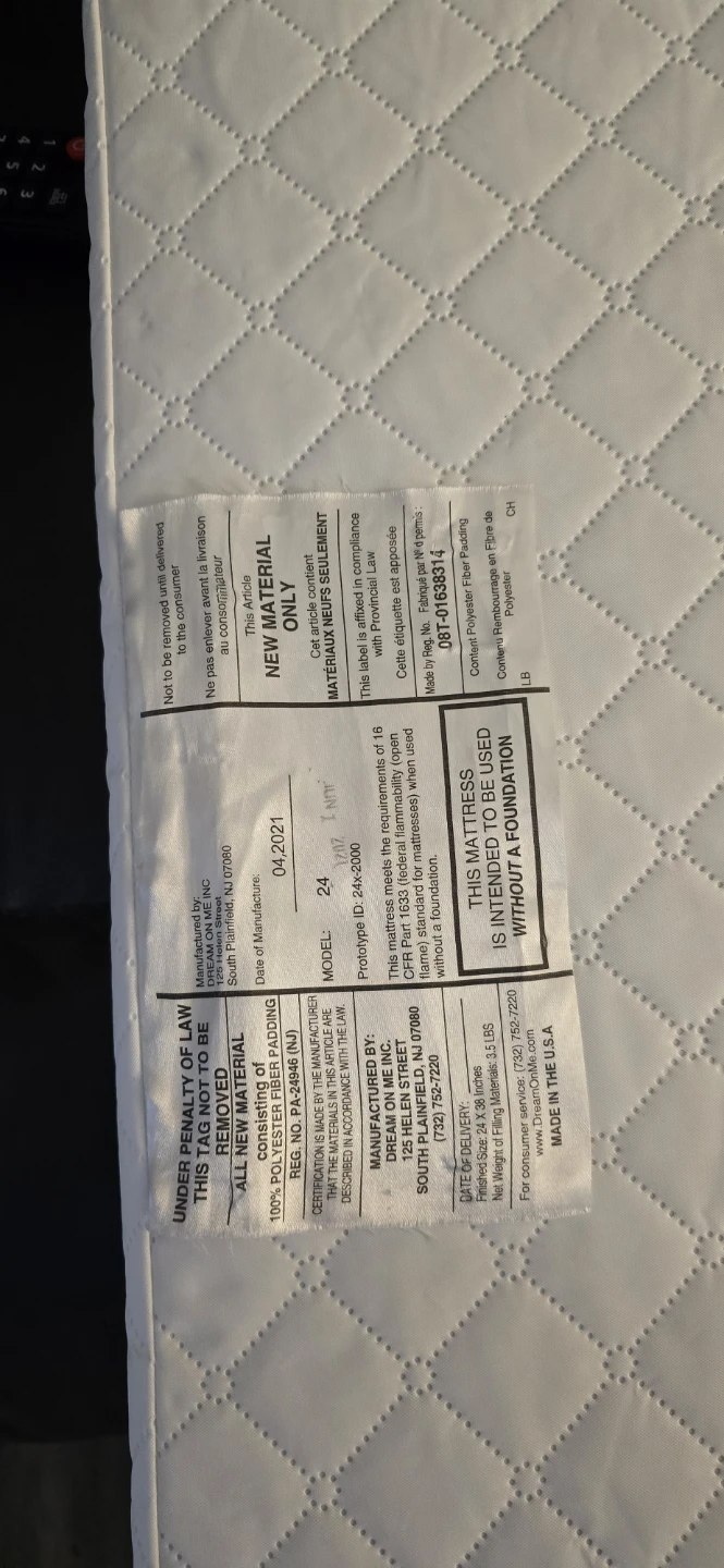 Free!!!  Tricam Mattress Crib Size - photo 2