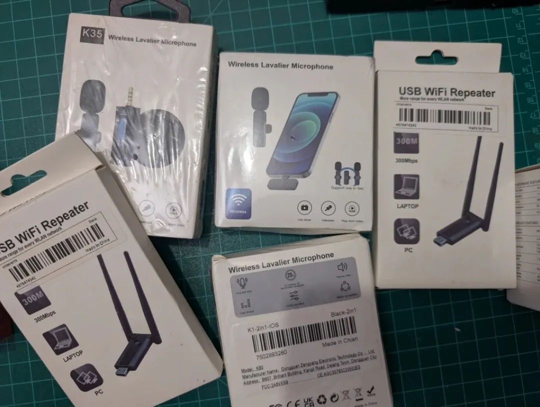 Wireless Lavalier Microphones & USB WiFi Repeaters