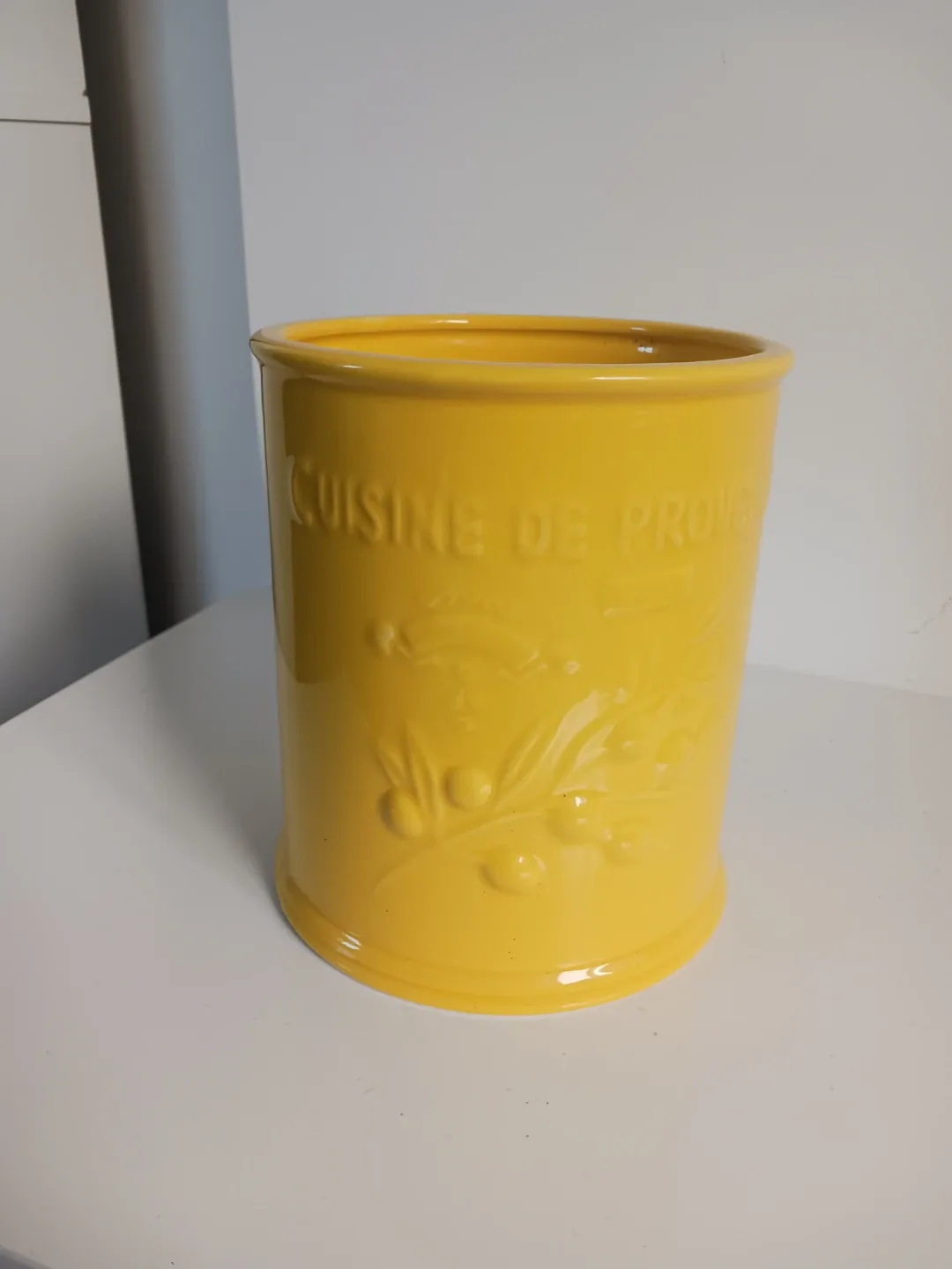 Sunny Yellow Ceramic Utensil Holder - 'Cuisine de Provence' image indicator(2)