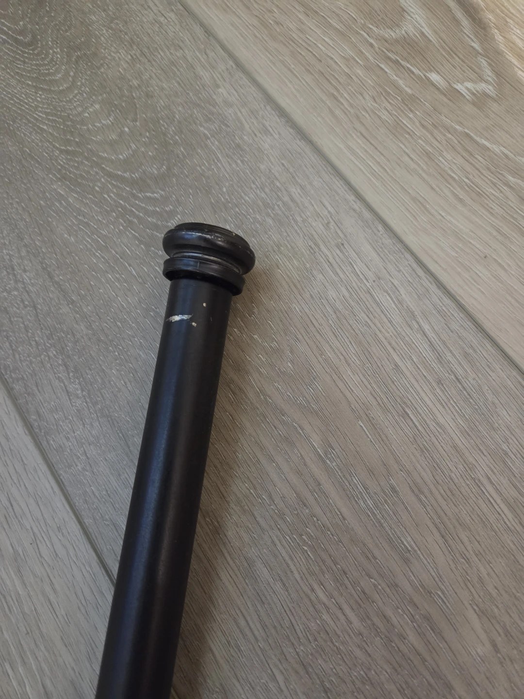 Black Curtain Rod with Brackets - photo 3