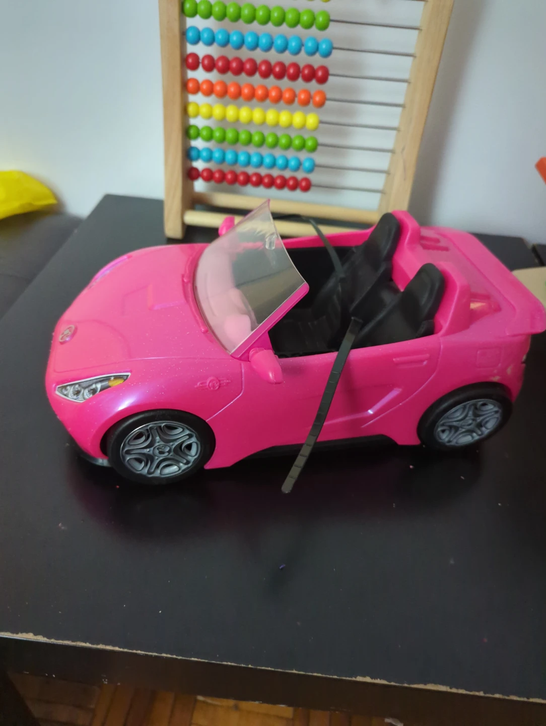 Barbie Pink Convertible Toy Car