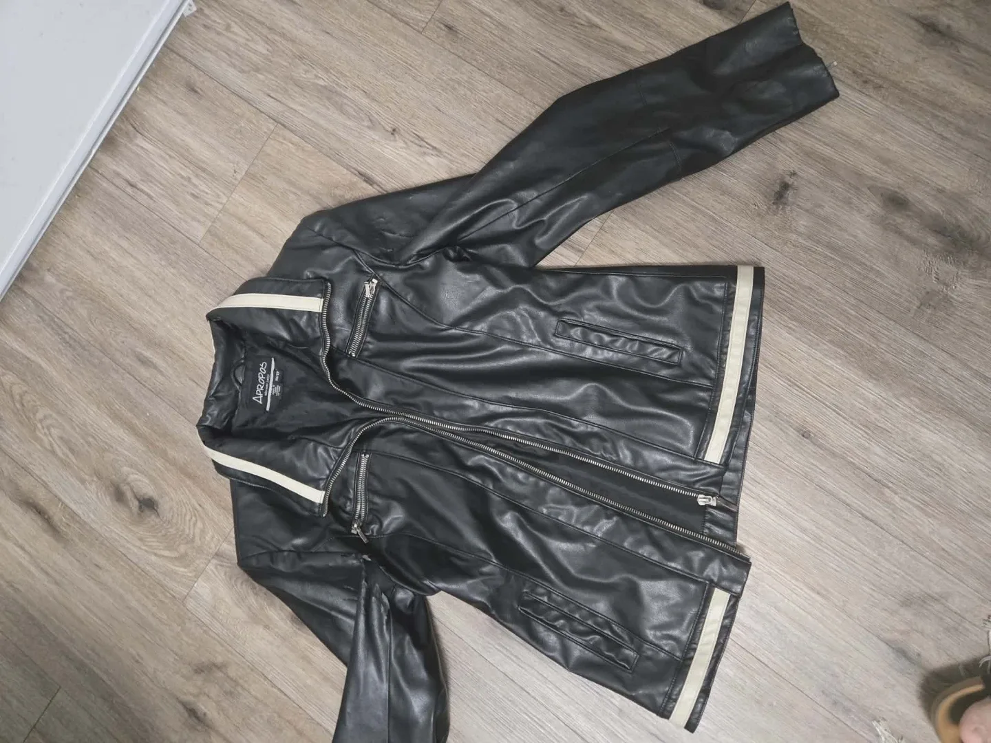 Apropos Black Faux Leather Jacket #cleanout