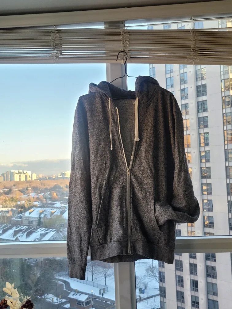 H&M Divided Grey Zip-Up Hoodie - Size M image indicator(2)