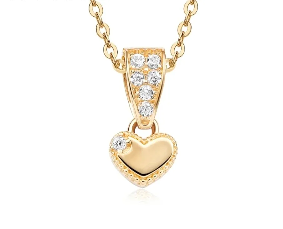 14K Gold Heart Pendant Necklace