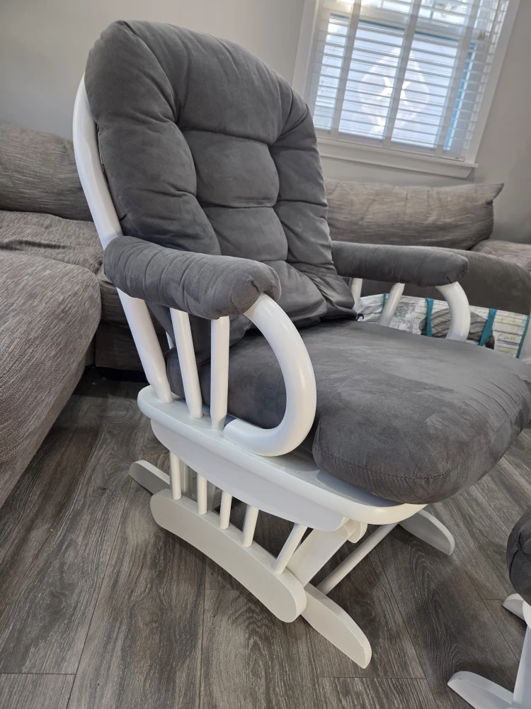 Storkcraft Tuscany Glider and Ottoman - Gray - photo 3