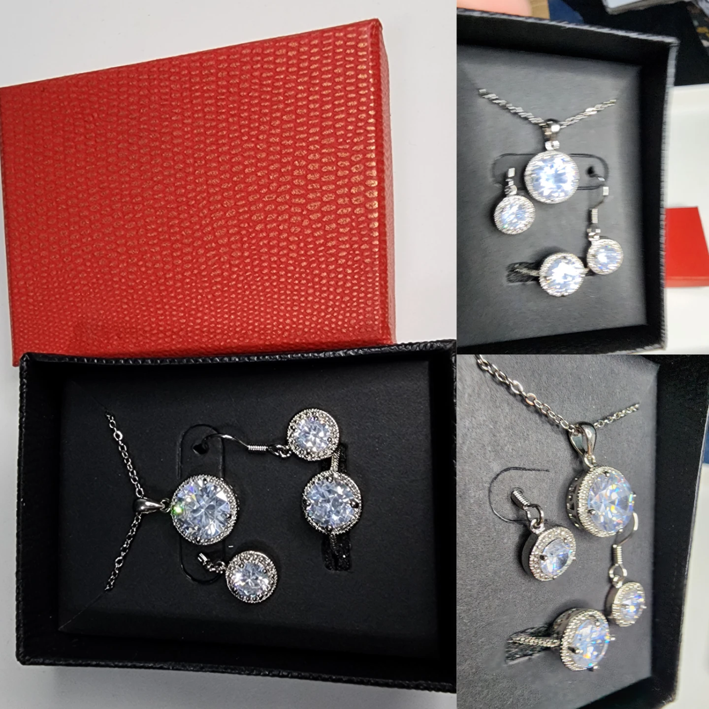 Jewelry Set: Necklace, Earrings, Ring