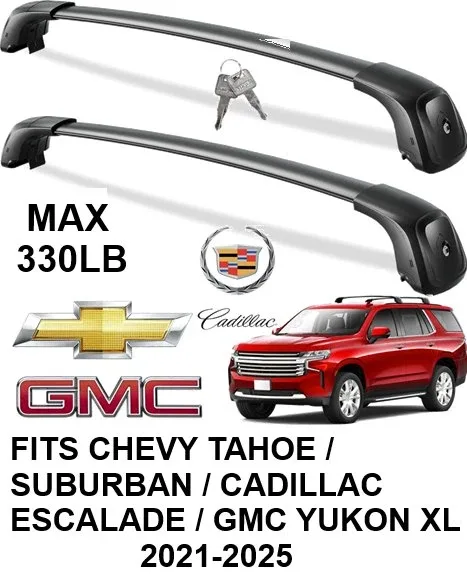 Roof Rack Cross Bars Compatible with Chevrolet Suburban & Tahoe