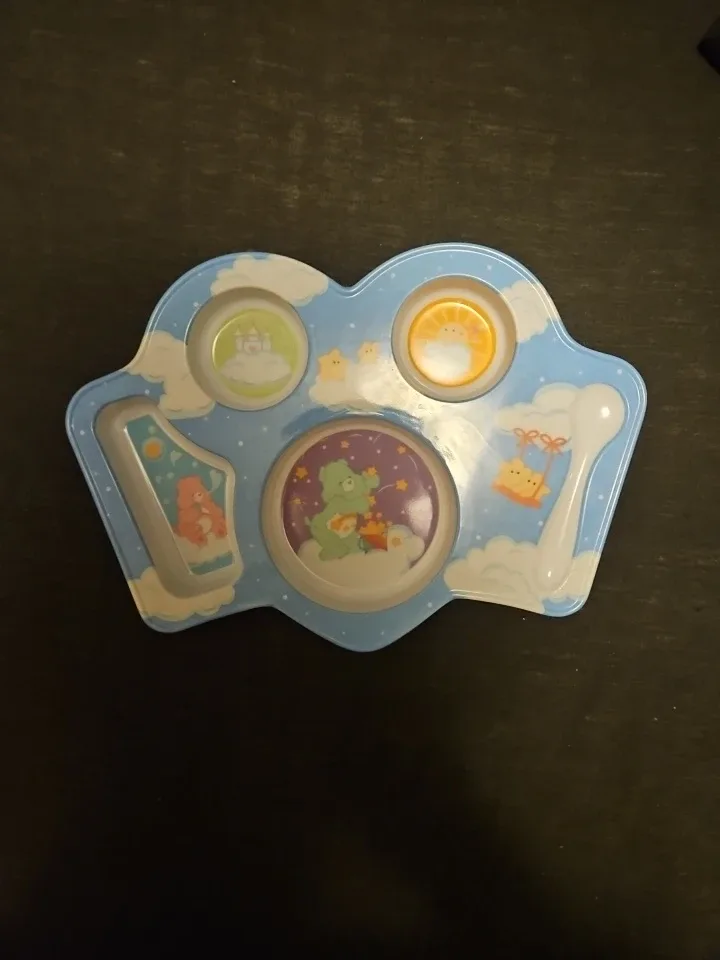 Vintage Munchkin Care Bears Divided Plate