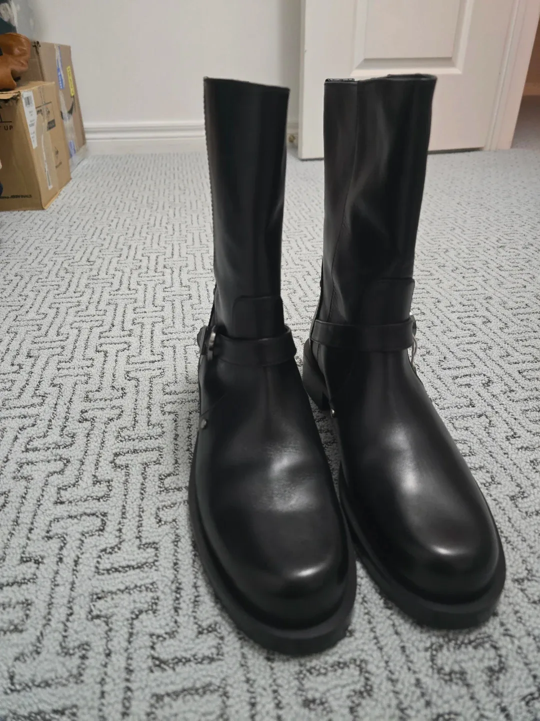 Stuart Weitzman Black Leather Boots image indicator(2)