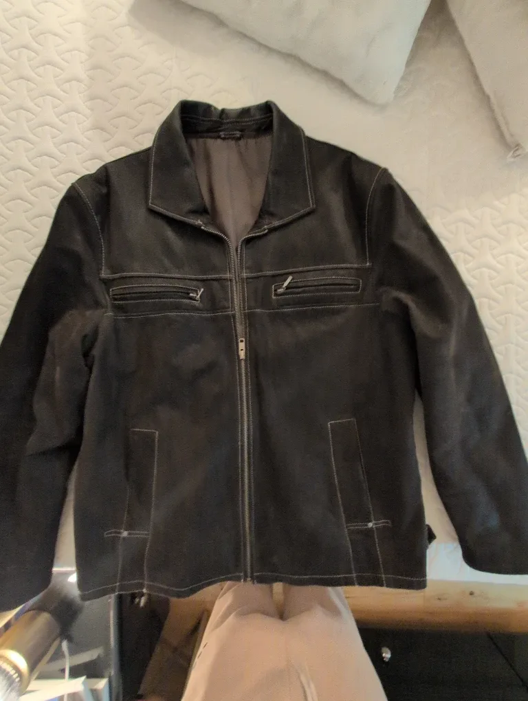 Brown suade Leather Jacket