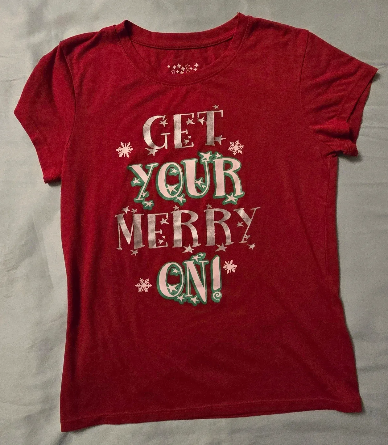 Womens Red Christmas T-Shirt! Size - Small